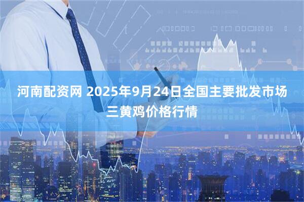 河南配资网 2025年9月24日全国主要批发市场三黄鸡价格行情