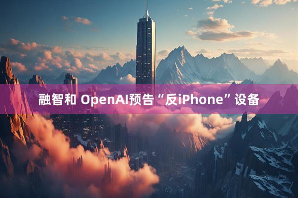 融智和 OpenAI预告“反iPhone”设备